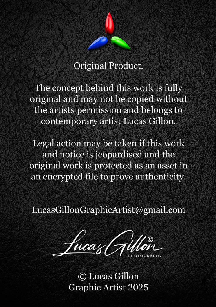 Premium Framed Print Art "Wisdom Writing No #14 Universal Affirmation - Believe In Yourself: Blue V. #2" by Designer & Writer Lucas Gillon