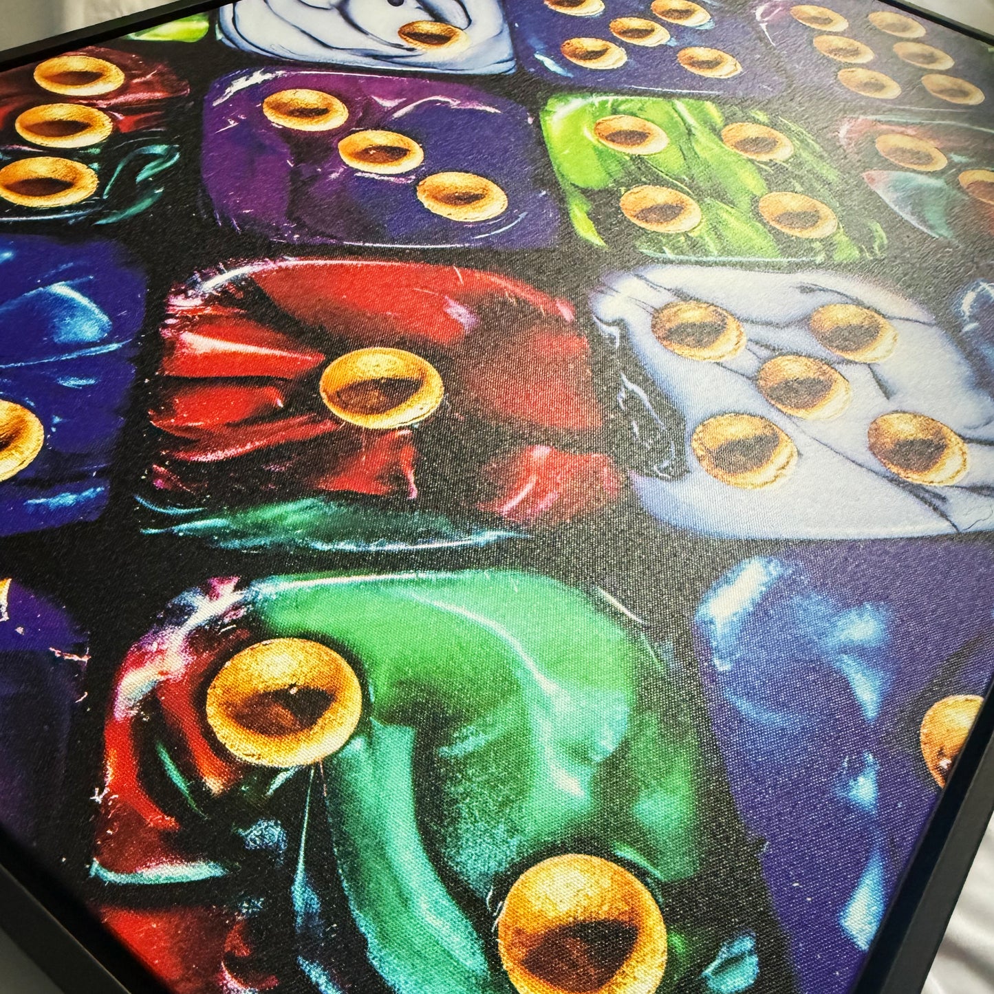 Premium Framed Canvas Wall Art Fine Art "Marble Dice V. No #5" by artist Lucas Gillon