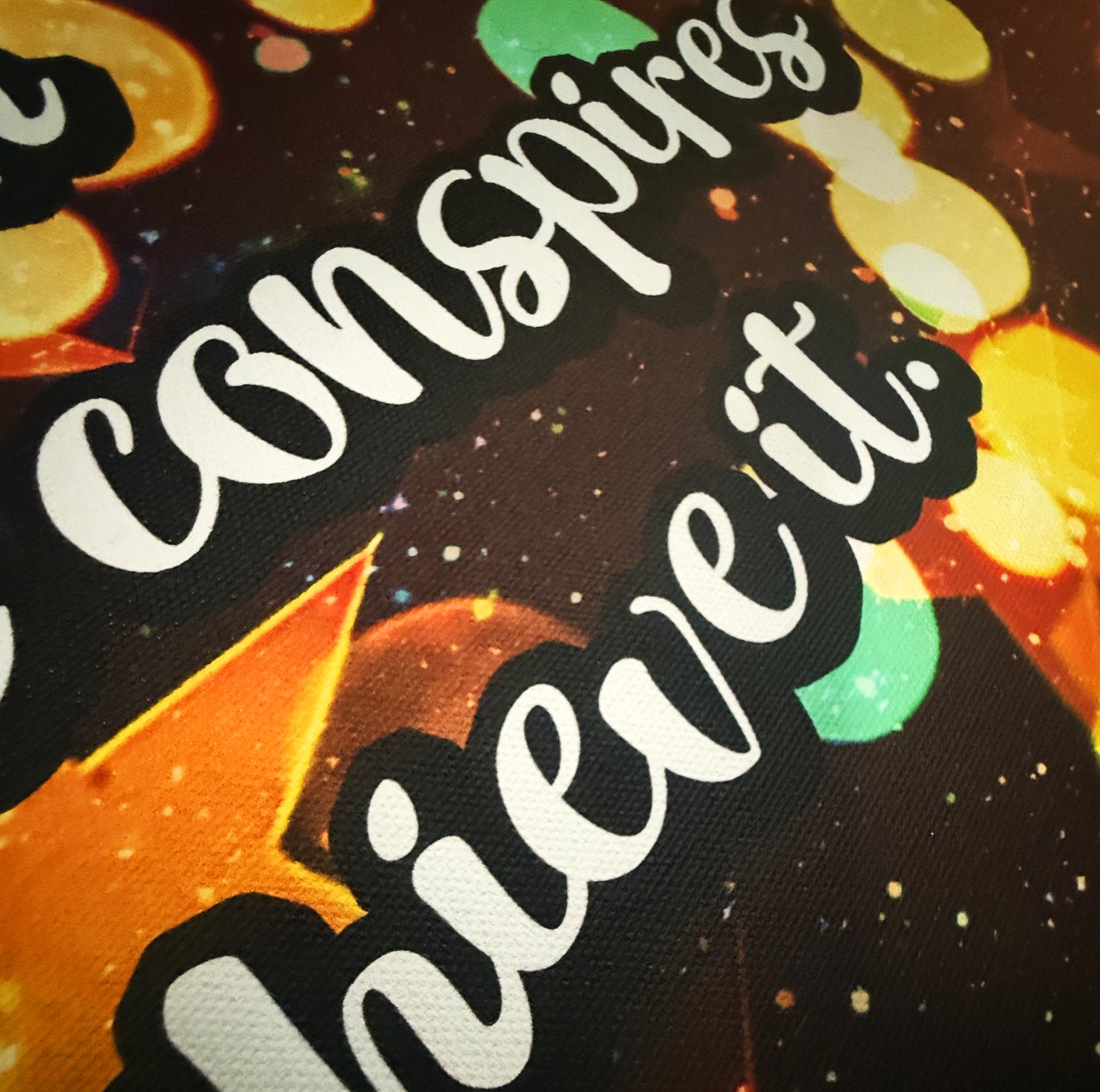 Panoramic Premium Framed Canvas "Universal Affirmation #11" - by artist & designer Lucas Gillon