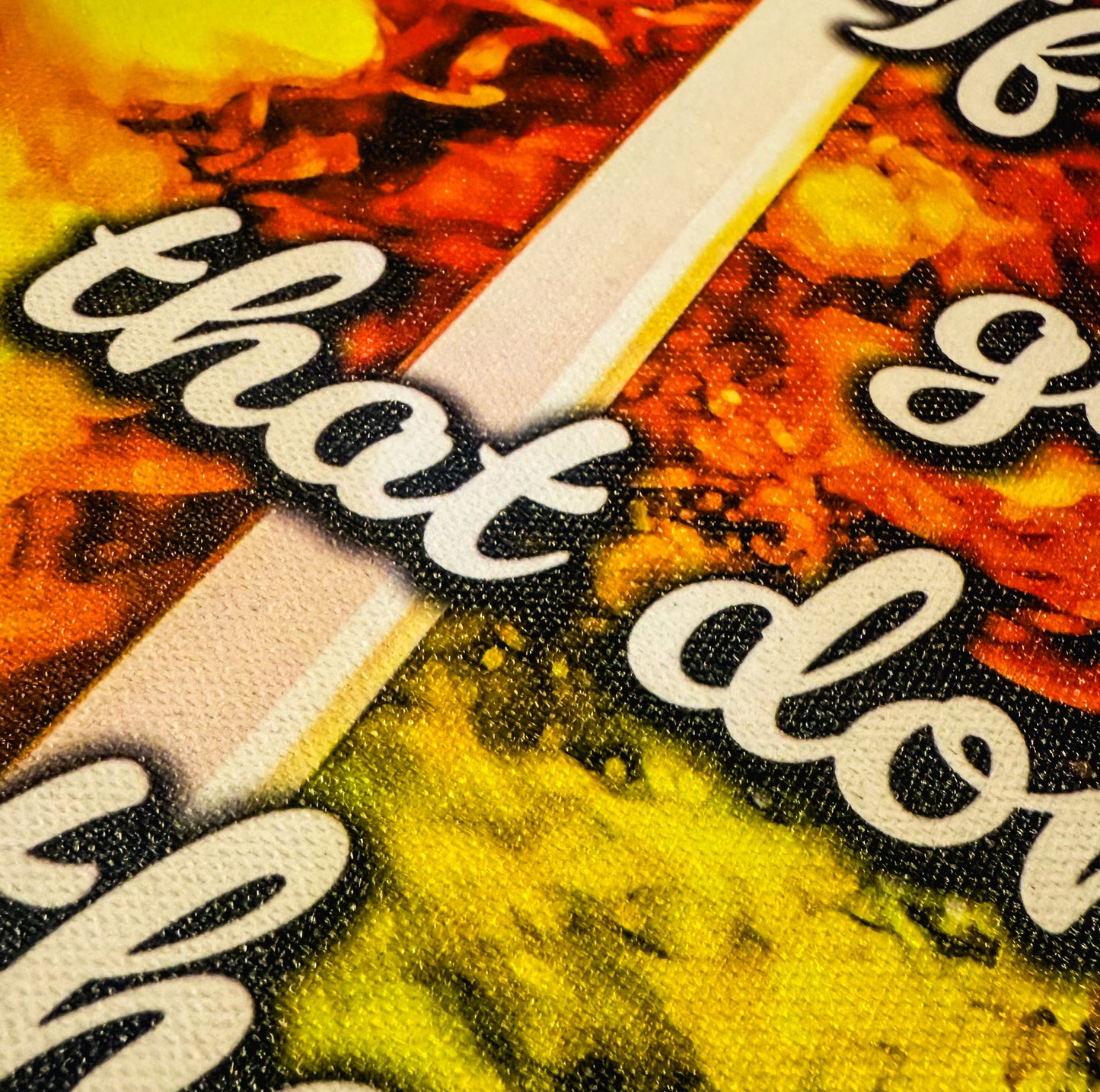 Premium Framed Wall Art Canvas "Wisdom Writing No #9 Universal Affirmation - Not Over Yet" - by Artist, Designer & Writer Lucas Gillon