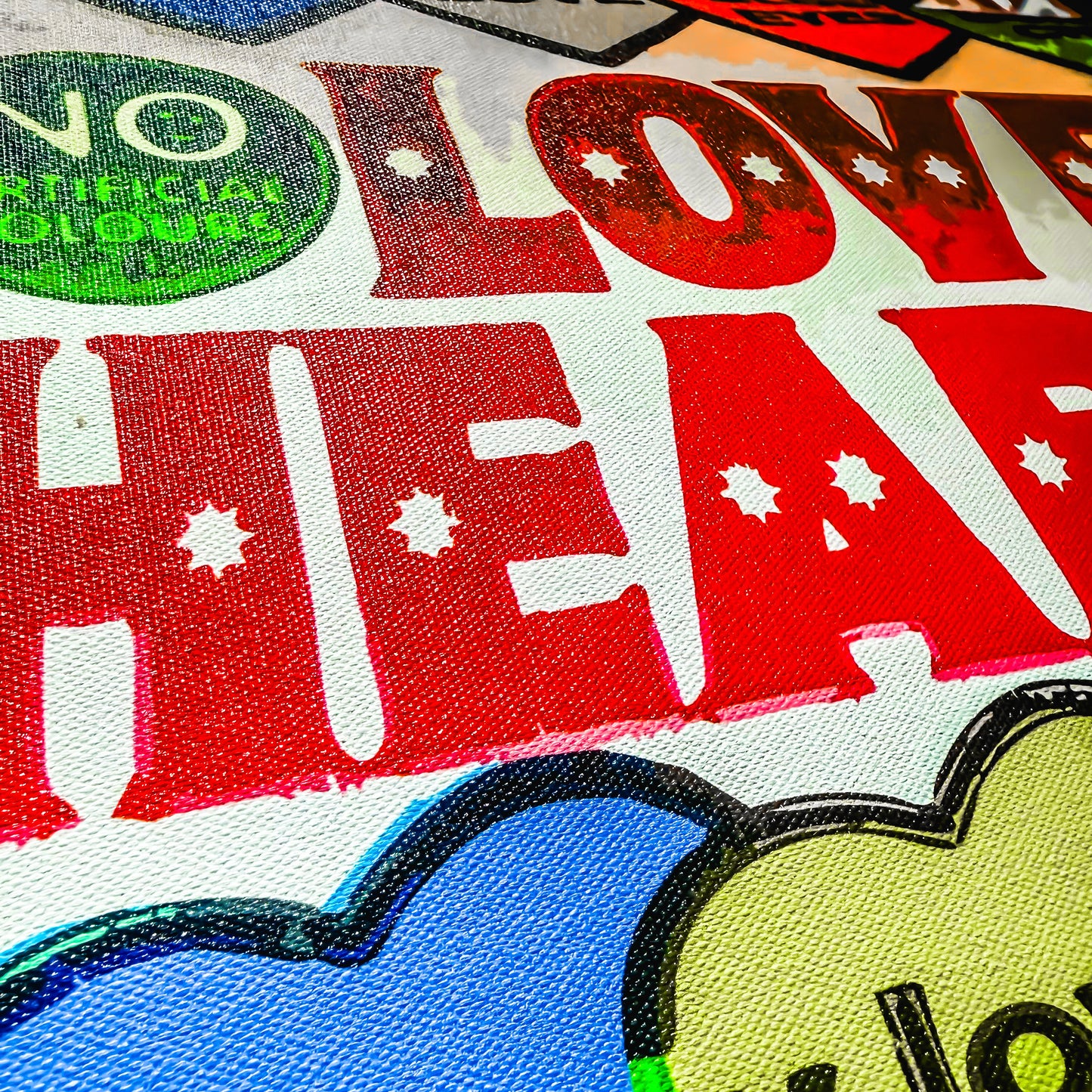 Premium Fine Art Photography Canvas Wall Art "Love Hearts Vectorised Version No #2" by Artist, Designer & Photographer Lucas Gillon