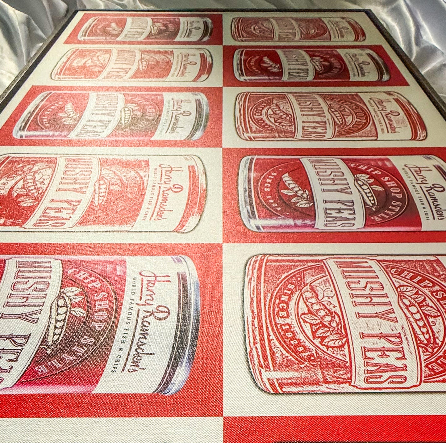 Premium Panoramic Framed Wall Art Canvas Fine Art "Mushy Peas No #6"- artist Lucas Gillon