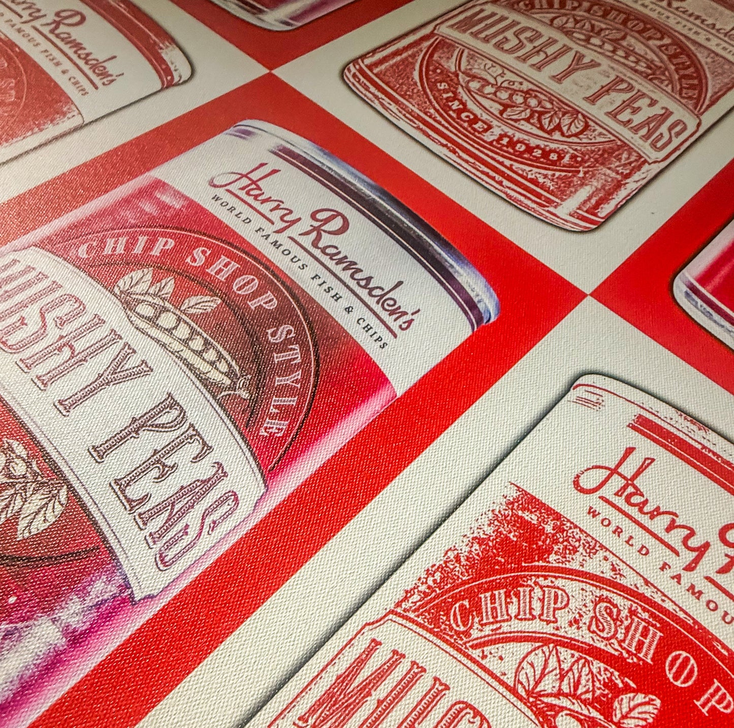 Premium Panoramic Framed Wall Art Canvas Fine Art "Mushy Peas No #6"- artist Lucas Gillon