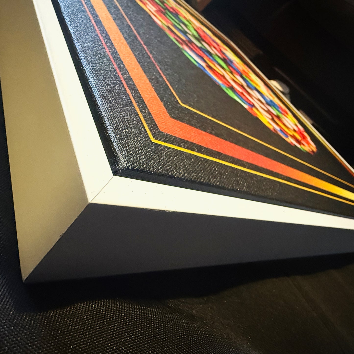 Premium Framed Canvas Contemporary Fine Art "Rainbow Drop Candy Pop Art Fine Art Version #1" by Artist Lucas Gillon