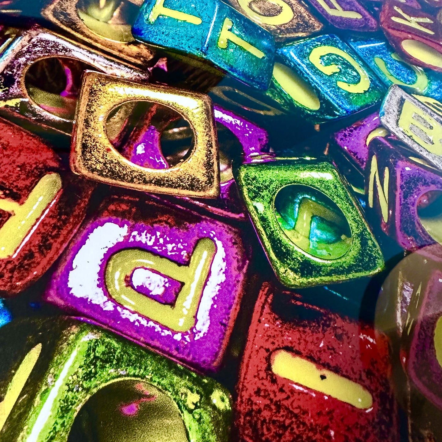 Fine Art Photography "Coloured Numbers V. #3" by Artist and Designer Lucas Gillon - incomplete