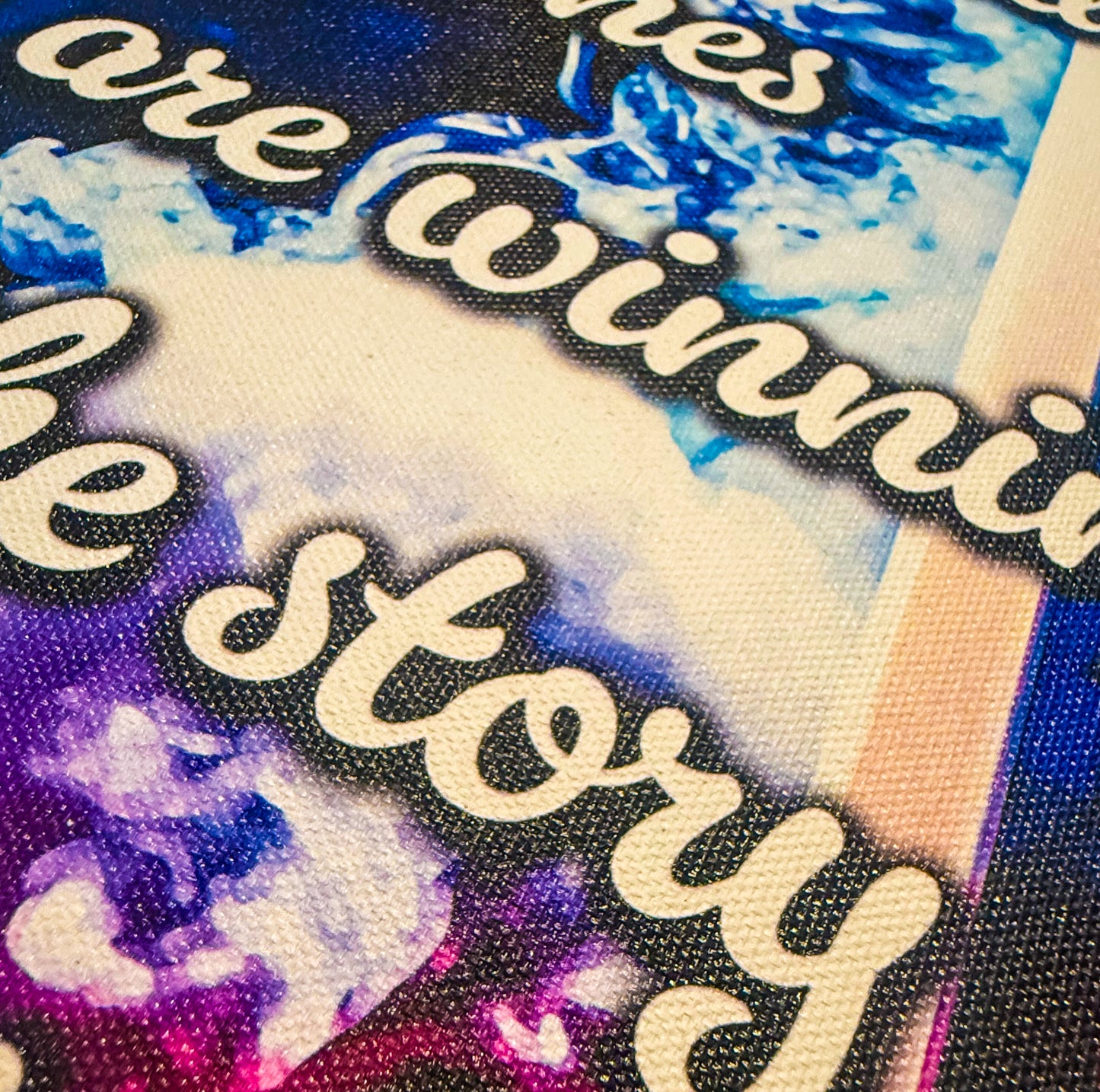 Premium Framed Wall Art Canvas "Wisdom Writing No #9 Universal Affirmation - Not Over Yet" - by Artist, Designer & Writer Lucas Gillon