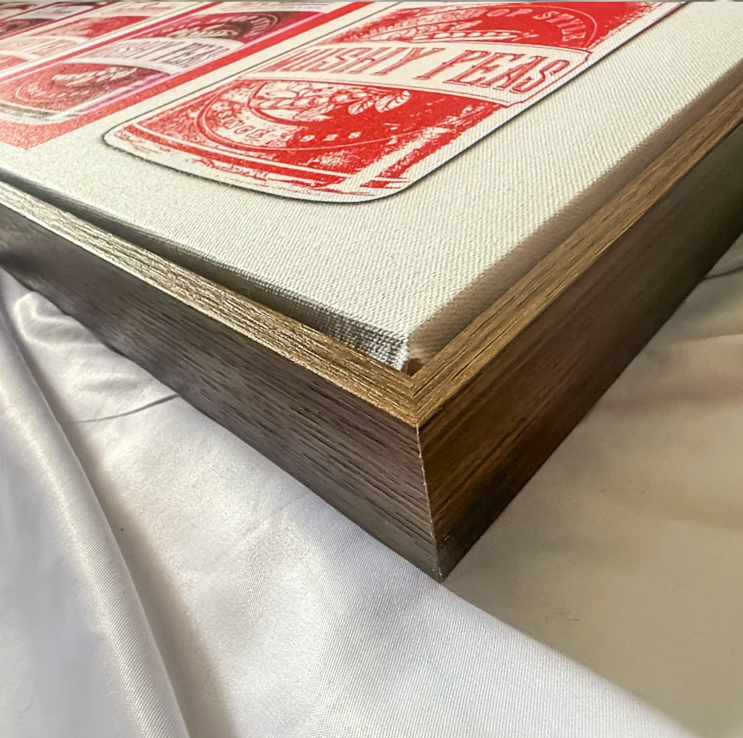 Premium Panoramic Framed Wall Art Canvas Fine Art "Mushy Peas No #6"- artist Lucas Gillon