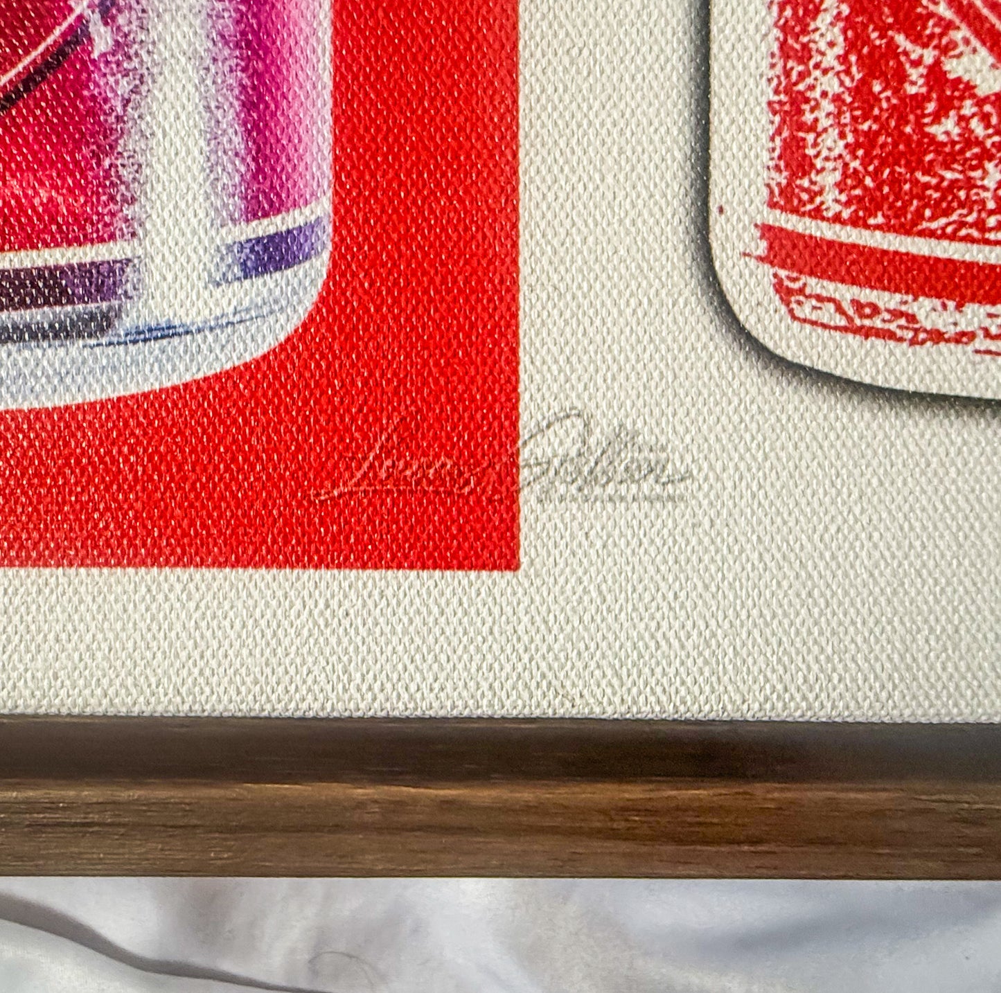 Premium Panoramic Framed Wall Art Canvas Fine Art "Mushy Peas No #6"- artist Lucas Gillon