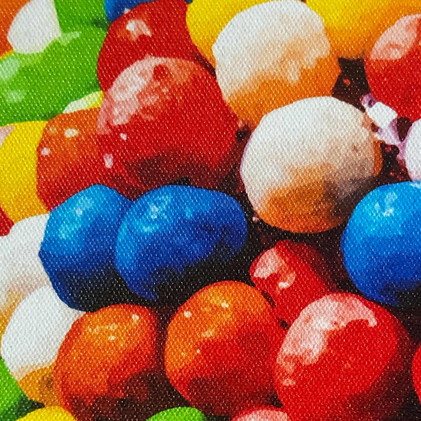 Premium Framed Canvas Contemporary Fine Art "Rainbow Drop Candy Pop Art Fine Art Version #1" by Artist Lucas Gillon