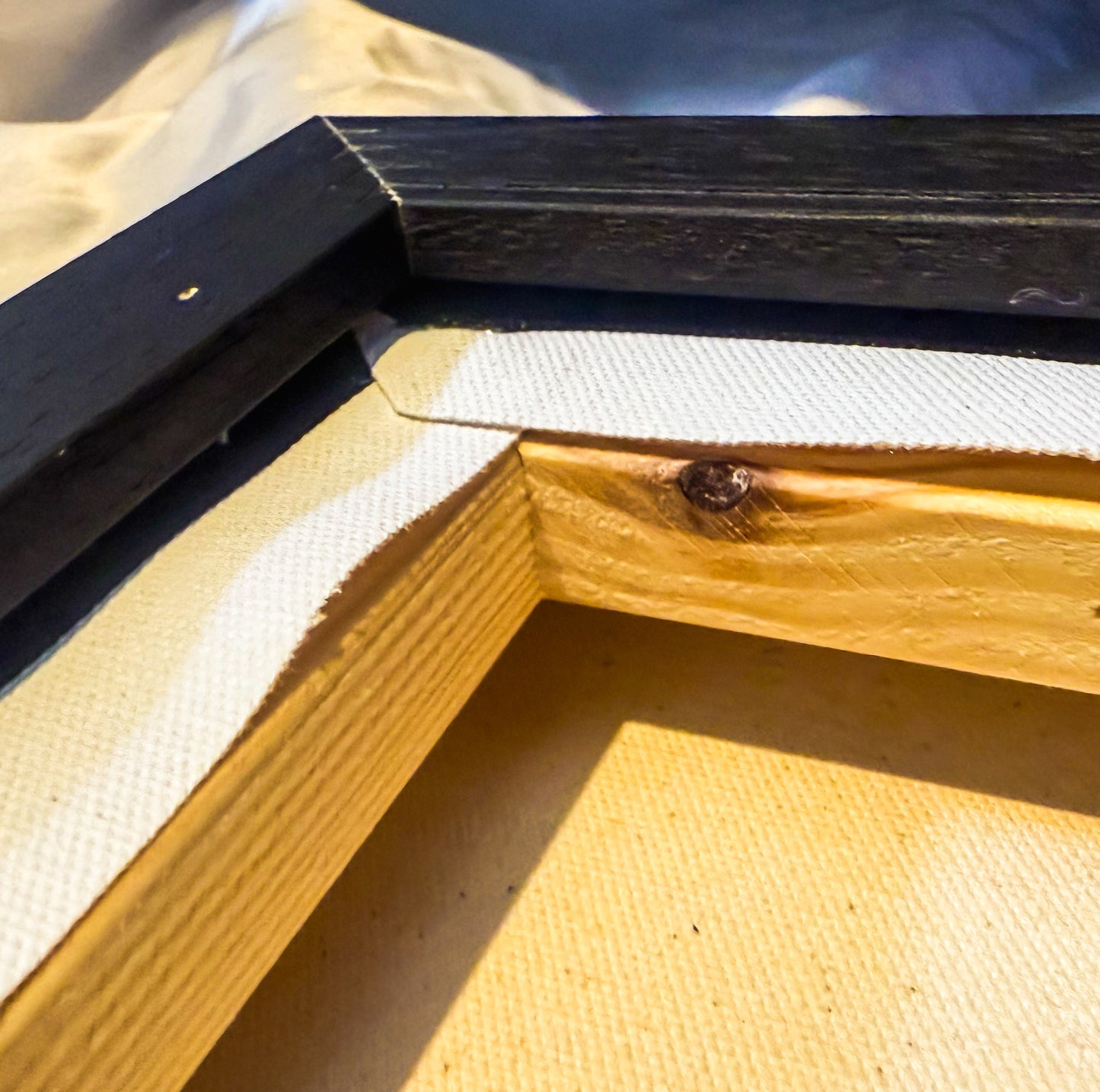 Premium Framed Wall Art Canvas "Fiery Blue & Gold Marble Dice 1 to 6 Updated Version No. #2" by Graphic Artist & Photographer Lucas Gillon