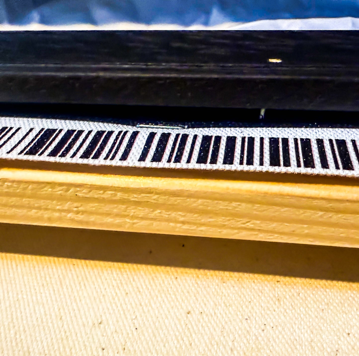 Premium Framed Wall Art Canvas "Fiery Blue & Gold Marble Dice 1 to 6 Updated Version No. #2" by Graphic Artist & Photographer Lucas Gillon