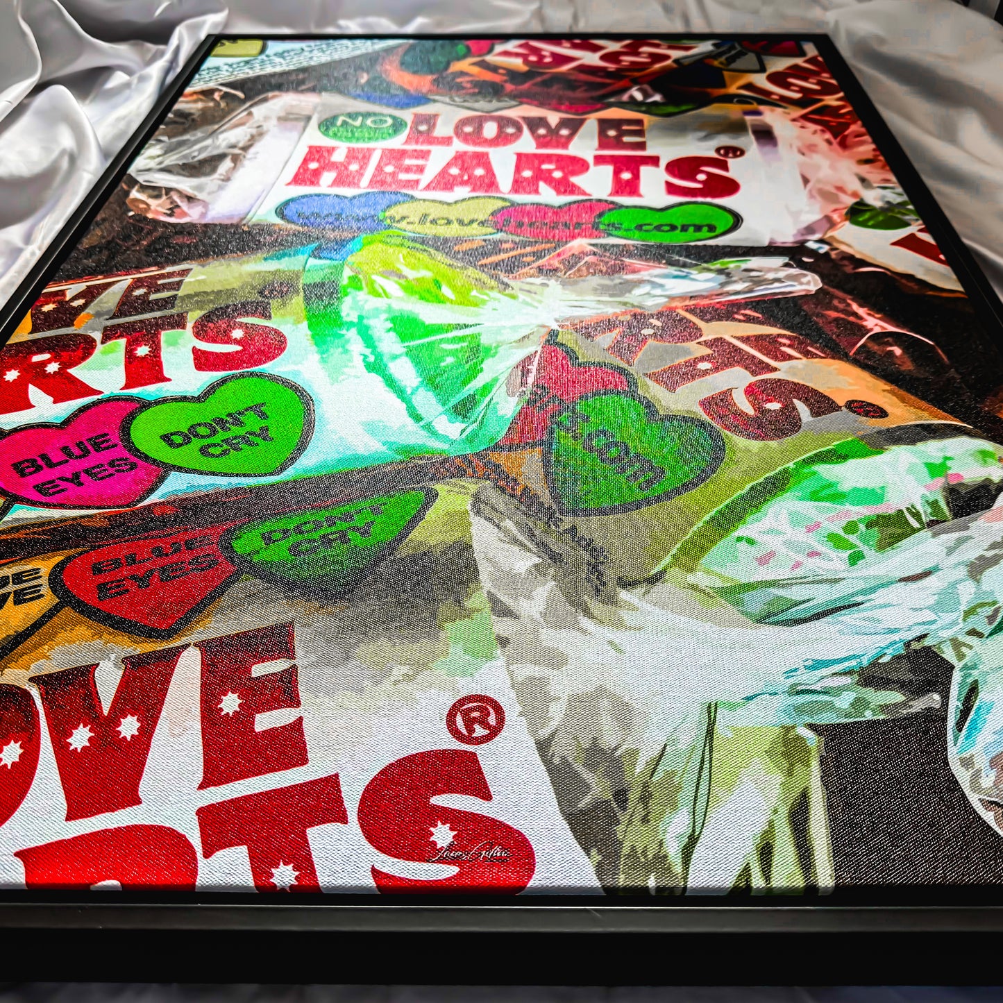 Premium Fine Art Photography Canvas Wall Art "Love Hearts Vectorised Version No #2" by Artist, Designer & Photographer Lucas Gillon