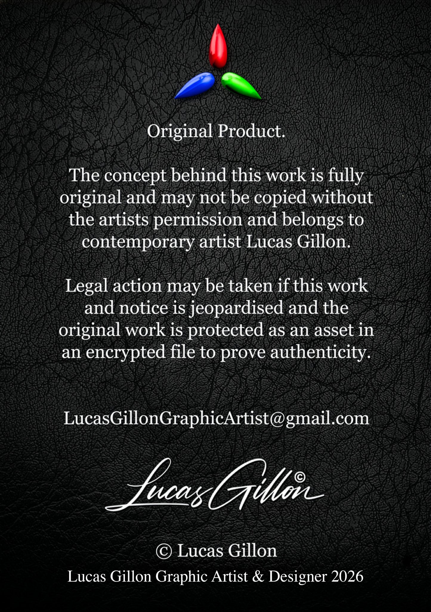 Single Piece Large Premium Framed Pop Artworks "Pop Art Ice Cream Piece No.1" by Artist and Designer Lucas Gillon