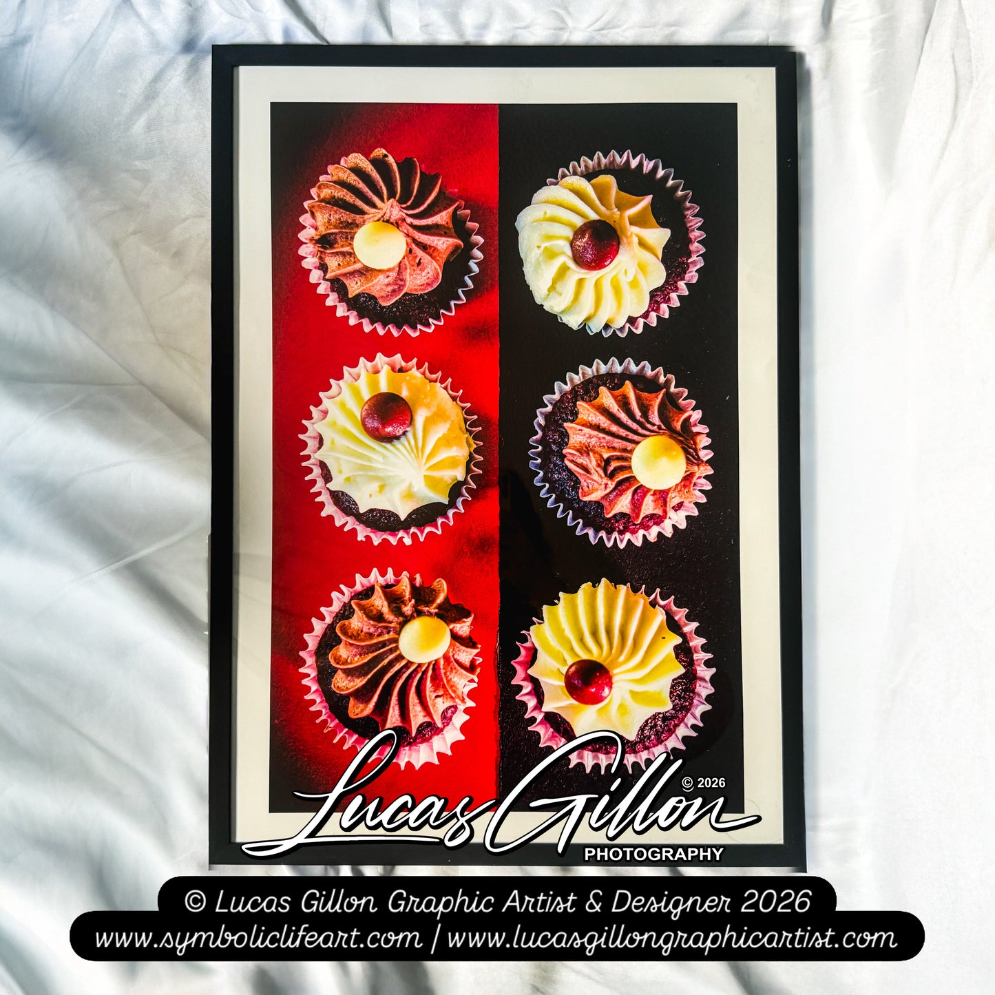 a2 Framed Cupcakes Pop Art Photography by Artist and Designer Lucas Gillon - incomplete